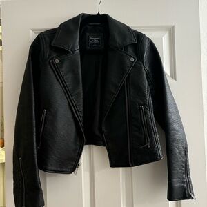 Abercrombie & Fitch leather jacket.